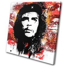 Che Guevara Astratto Iconiche Celebrità TELA SINGOLA PARETE ARTE Stampa Immagine