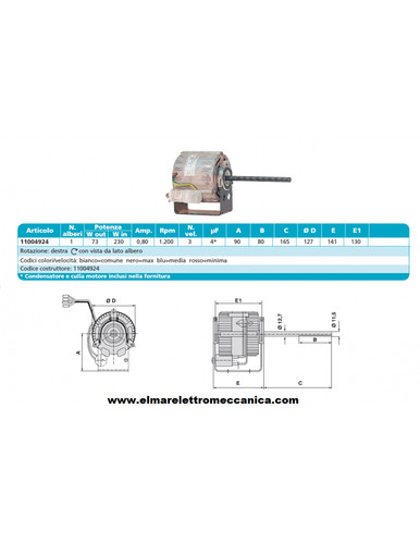 Rpm 1100494 motore 230 - rpm,