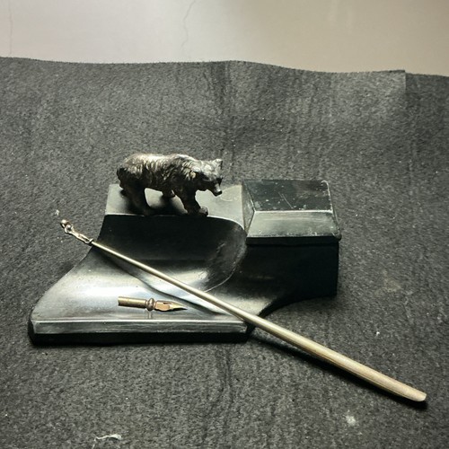 Calamaio antico orso - antico, bronzo
