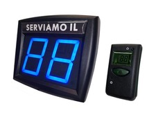 Display Visore Eliminacode LED Blu + Telecomando LCD con Batteria Inclusa