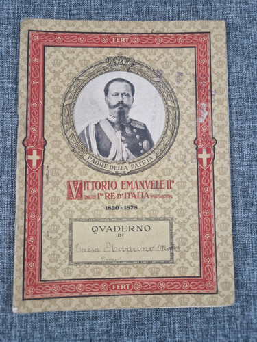 Quaderno antico vittorio - quaderno,
