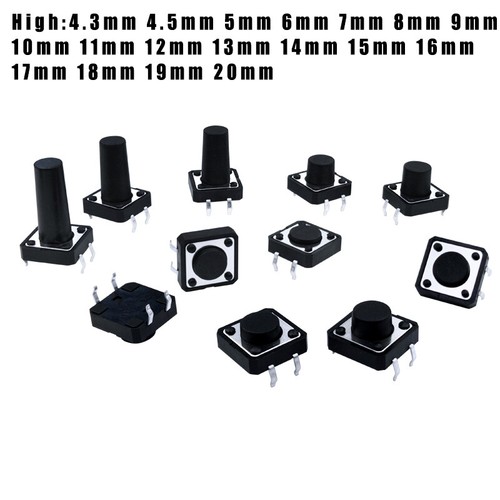 Mini pulsante 12x12x4 - -, 20
