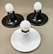 3 LAMPADE PARETE SOFFITTO APPLIQUE TARGETTI TIPO TETI ARTEMIDE VINTAGE ∅ 15 CM