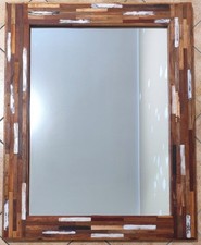 Specchio artigianale in legno