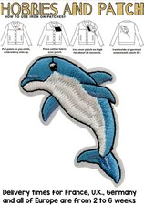 Patch delfino marino azzurro