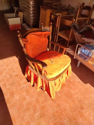 Poltrona sedia dondolo legno - sedia,