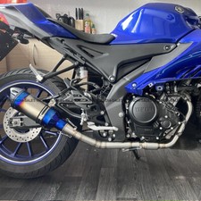 Tubo collegamento testata impianto scarico completo Yamaha YZF-R125 GP blu 2019-2024