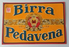 BIRRA PEDAVENA INSEGNA ORIGINALE CON MARCA 1933 VETROFANIA CON ISTRUZIONI 