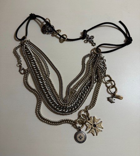 Collana con catene argento - collana,