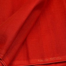 Tessuto Puro Lino Bellora 180 Rosso 50 Cm 5313