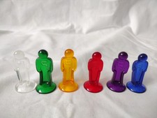Set 6 Figurine Cluedo Colore Trasparente Parker Hasbro 