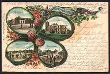 Passepartout litografia pose, casinò ufficiale, campo baracche, fanteria-stra 