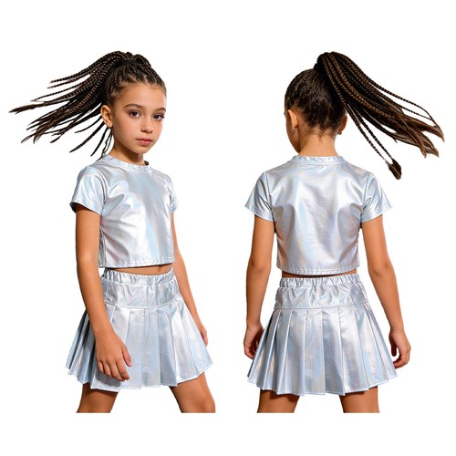 Crop top gonna pieghe - crop, a