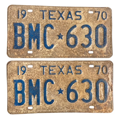 Coppia targhe texas 1970 - targhe,
