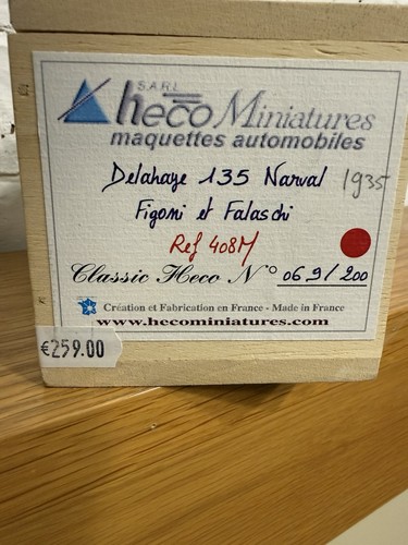 Heco miniatures delahaye - heco, 1:43