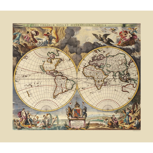 Mappa storica mondo loon - storica,