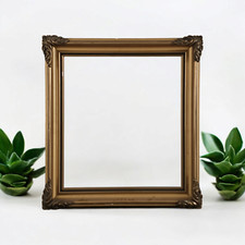 ANTICA CORNICE RETTANGOLARE dorata LEGNO DORATO SPECCHIERA DORATA ITALIA Vintage