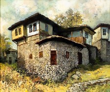 P Kondov (Bulgaria,20C) dipinto ad olio 139759