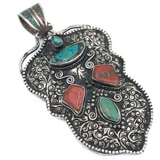 TIBETAN TURQUOISE CORAL 925