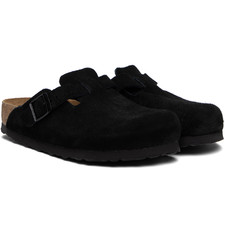 Birkenstock Boston Black Suede