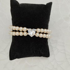 Bracciale doppio filo perle - doppio,