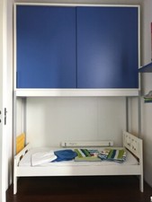 Armadio a ponte a due ante scorrevoli Con Letto per bambini