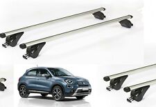 BARRE PORTATUTTO ALLUMINIO PER FIAT 500X CROSS 2020 RAILS CHIUSI CON 4 SERRATURE