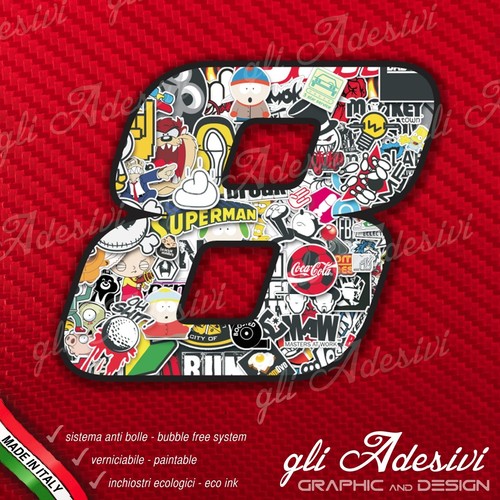 Adesivo stickers numero moto - stickers,
