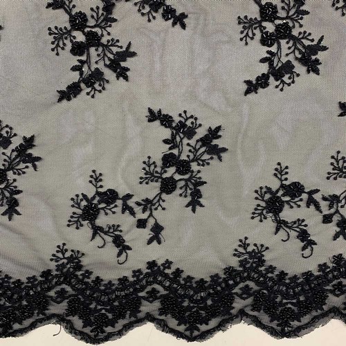 Tessuto tulle ricamato - tulle,