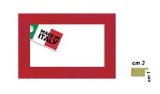 Cornice in legno piatta rossa