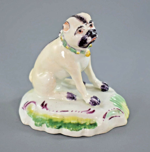 Antica statuina cane carlino - statuina,
