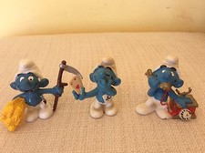 3 PUFFI AGRICOLTORE CONTADINO FIENO E FALCE GIOCATORE AZZARDO CARTE TELEFONISTA