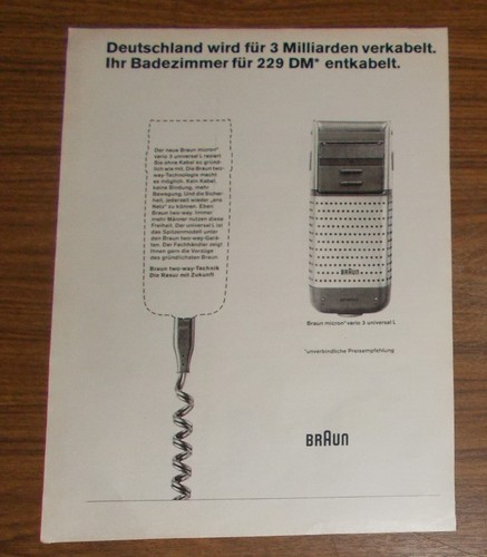 Rara pubblicità vintage braun - rara,