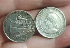 COPPIOLA 5 LIRE ARGENTO  VATICANO 1939 + SAN MARINO 1937