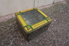 Scatola di Latta Russo Biscotti di fama Cicciano Napoli Variante coperchio vetro