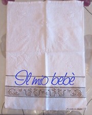 Strofinaccio Cucina Spugna Con TELA Aida Da Ricamare Gatti Marrone 