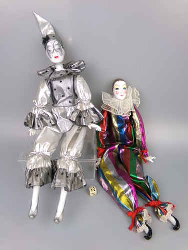 Bambole veneziane pierrot - bambole,