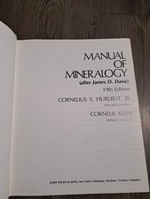 Manual of  Mineralogy 19th Ed