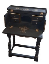 SCRITTOIO A RIBALTA LEGNO NERO