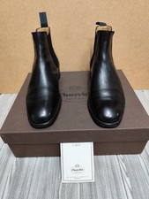 CHURCH'S STAMFORD CHELSEA BOOTS STIVALETTO IN PELLE NERA - UK 8 F 100