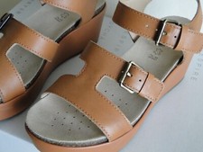 Sandalo Vera PELLE marrone GEOX - Con cinturino e plateau - Come Nuovo