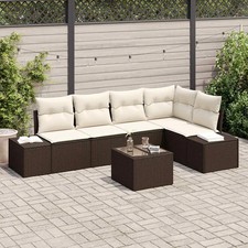 Set Divano da Giardino con cuscino con archiviazione polyrattan vidaXL