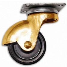 Ruota Ruote per Mobili Carrelli Piastra Girevole Ottonato mm. 35 Pz. 4 CEBORA