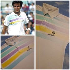 POLO vintage 80s SERGIO TACCHINI MATS WILANDER tg .5 circa M made in Italy RARE 