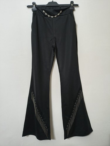 Pantaloni zampa neri con - pantaloni,