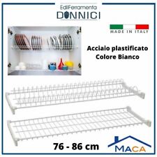 Scolapiatti ad incasso 76 86 cm acciaio plastificato bianco colapiatti supporti