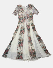 Abito donna maxi pizzo floreale Starina anni 90 taglia L vintage coquette fata casetta