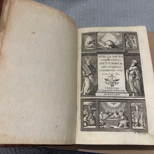 Antica bibbia biblia sacra - bibbia,
