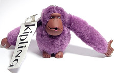 Portachiavi Scimmia Luce Viva KIPLING Nuovo Con Etichetta - Viola Passione 2,75"H
