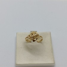 ANELLO DA DONNA CON ZIRCONI IN ORO GIALLO 18KT 750 4 GRAMMI N.14 (1685)